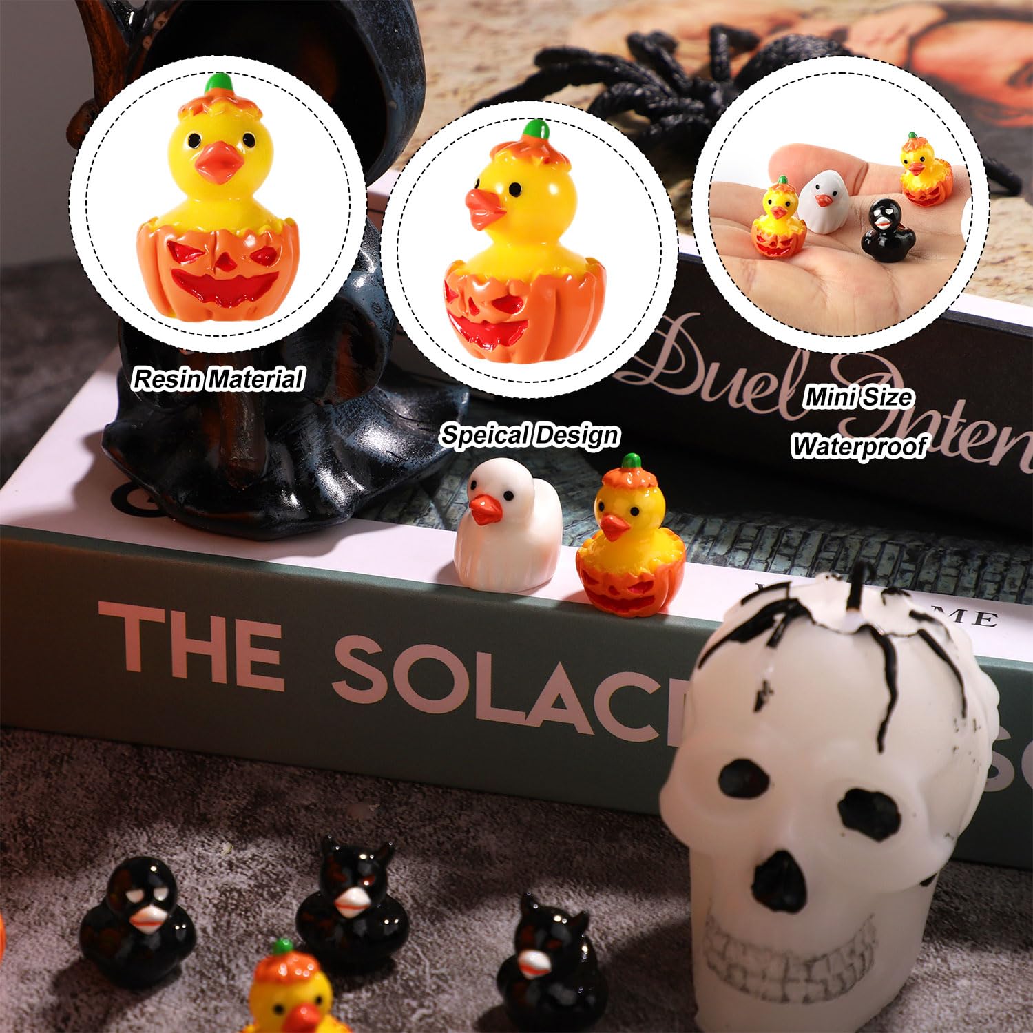 80pcs Halloween Mini Resin Ducks - Image 4