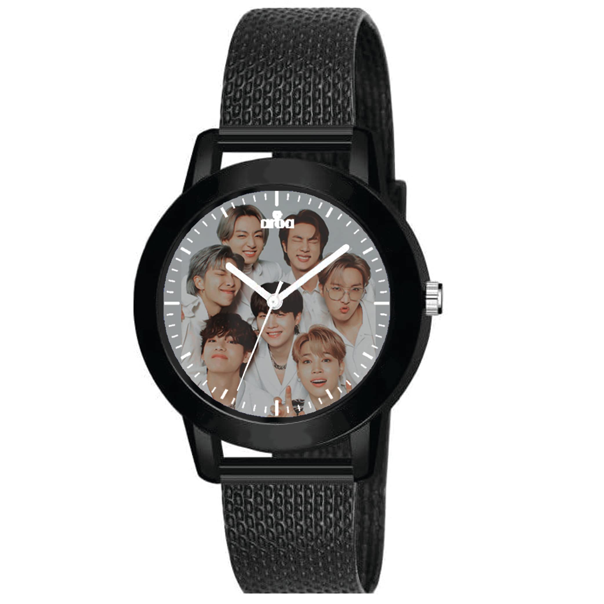 AROA Watch for Womens with BTS Military Service Model :463 in Black Metal Type Rubber Analog Watch Beige Dial for Women Stylish Watch for Girls (B0C3XV4P14) Amazon Price History, Amazon Price Tracker
