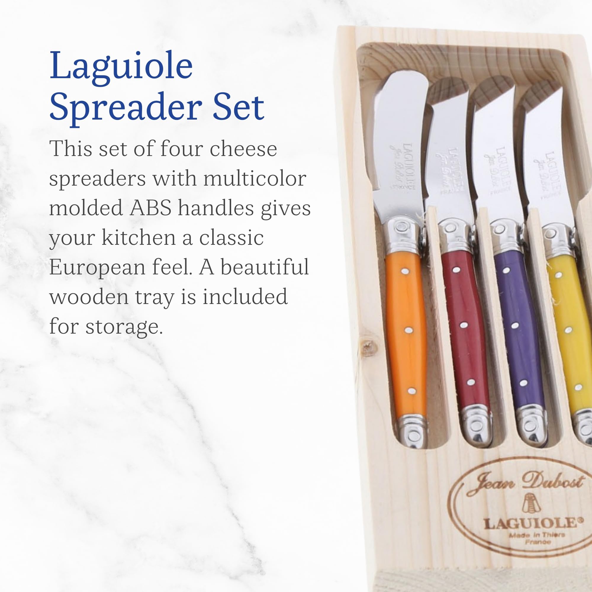 Amazon.com: Jean Dubost Laguiole 4-Piece Spreader Set, Multicolor
