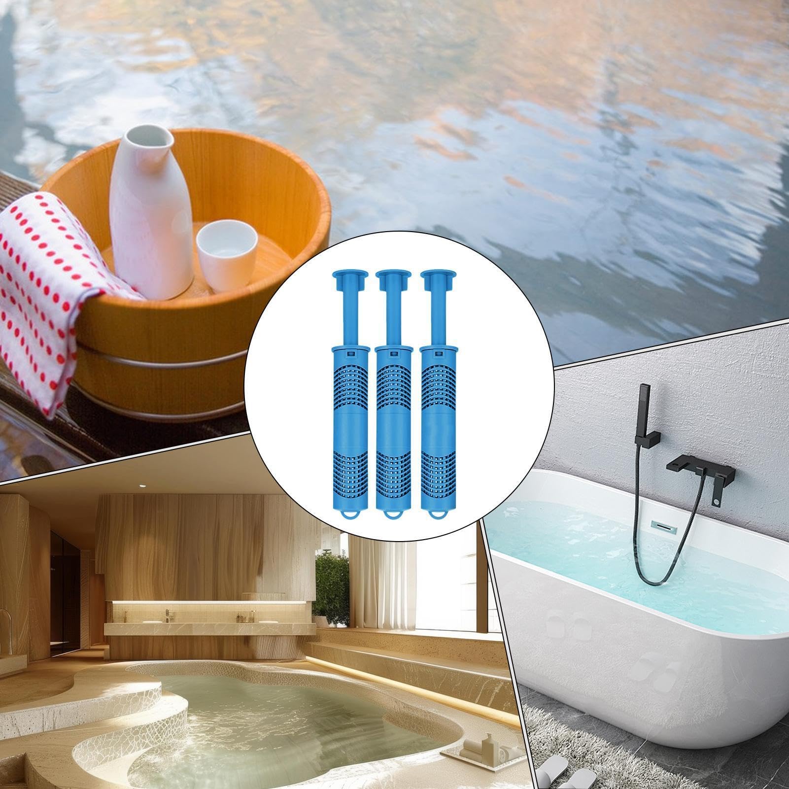 Spa-Mineral-Stick, natürliches Silberionen-Poolzubehör, 3-teilige -Spa-Mineral-Sticks, für Innen- und Außenbereich, Zuhause, Badezimmer, Hotel, Pool, Badewanne