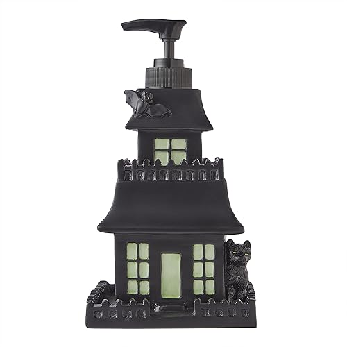 SKL Home de Saturday Knight Ltd. - Haunted House - Dispensador de jabón/loción, color negro