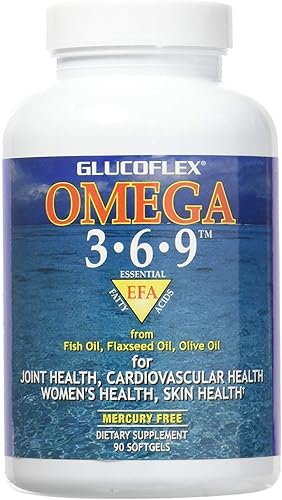 Glucoflex Omega 3-6-9 cápsulas blandas 90 ea (paquete de 5)