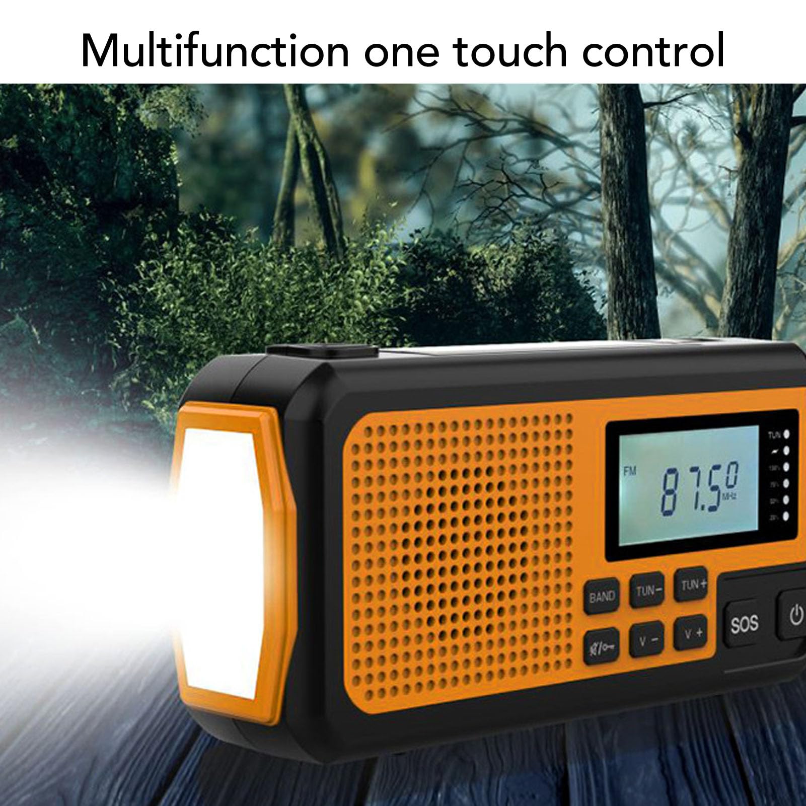 Bewinner Radio Awaryjne z korbą ręczną, ładowanie Słoneczne USB, AM FMSW Noaa Weather Radio, SOS Alarm, Latarnia 400LM na Kemping na świeżym Powietrzu, Przetrwanie, Przerwy w Dostawie