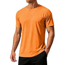 SMENG Mens T Shirt Gym Short Sleeve Quick Dry Running T-Shirts Lightweight UPF 50+ Sun Protection Workout Athletic Tops