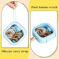 Vista 3 de Kathfly 4 Piezas Organizador de Gomas para el Cabello Azul Contenedores de Almacenamiento de Accesorios para el Cabello Portátiles Apilables Soporte