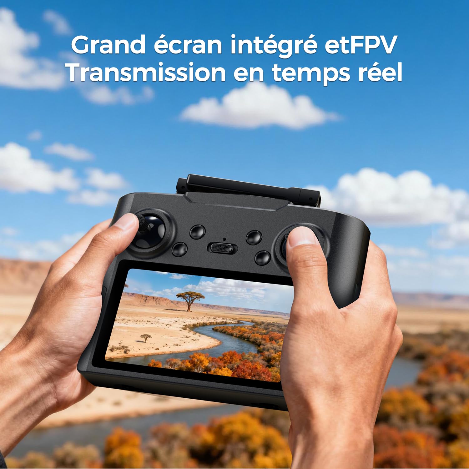 Drones con camara 4K Adultos,FPV mini dron con Pantalla HD de 4,5 Pulgadas,Para Principiantes, Motor Sin Escobillas,2 Baterías,Flujo Óptico,360 ° voltear,Juguetes Regalo para Niños,C0