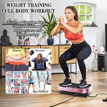 Vibration Plate, Exercise Machine,Full Body Shaker Workout Fitness Platform Home Vibration Plate