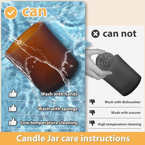 Miniatura 4 de Tarros gruesos para hacer velas, 16 unidades, tarros vacíos de 7 onzas con tapas de madera para hacer velas, contenedor de muestra, marrón esmerilado