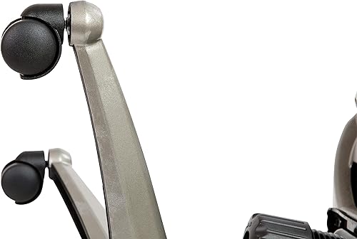 Miniatura 11 de Flash Furniture Warfield Silla de oficina giratoria ejecutiva de malla negra transparente con marco plateado grafito y brazos abatibles Malla