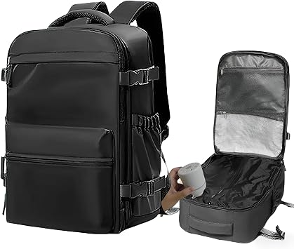 Vacuum Travel Backpack with Electric Pump Carry on Backpacks Flight Approved Laptop Waterproof Work Compression Bags