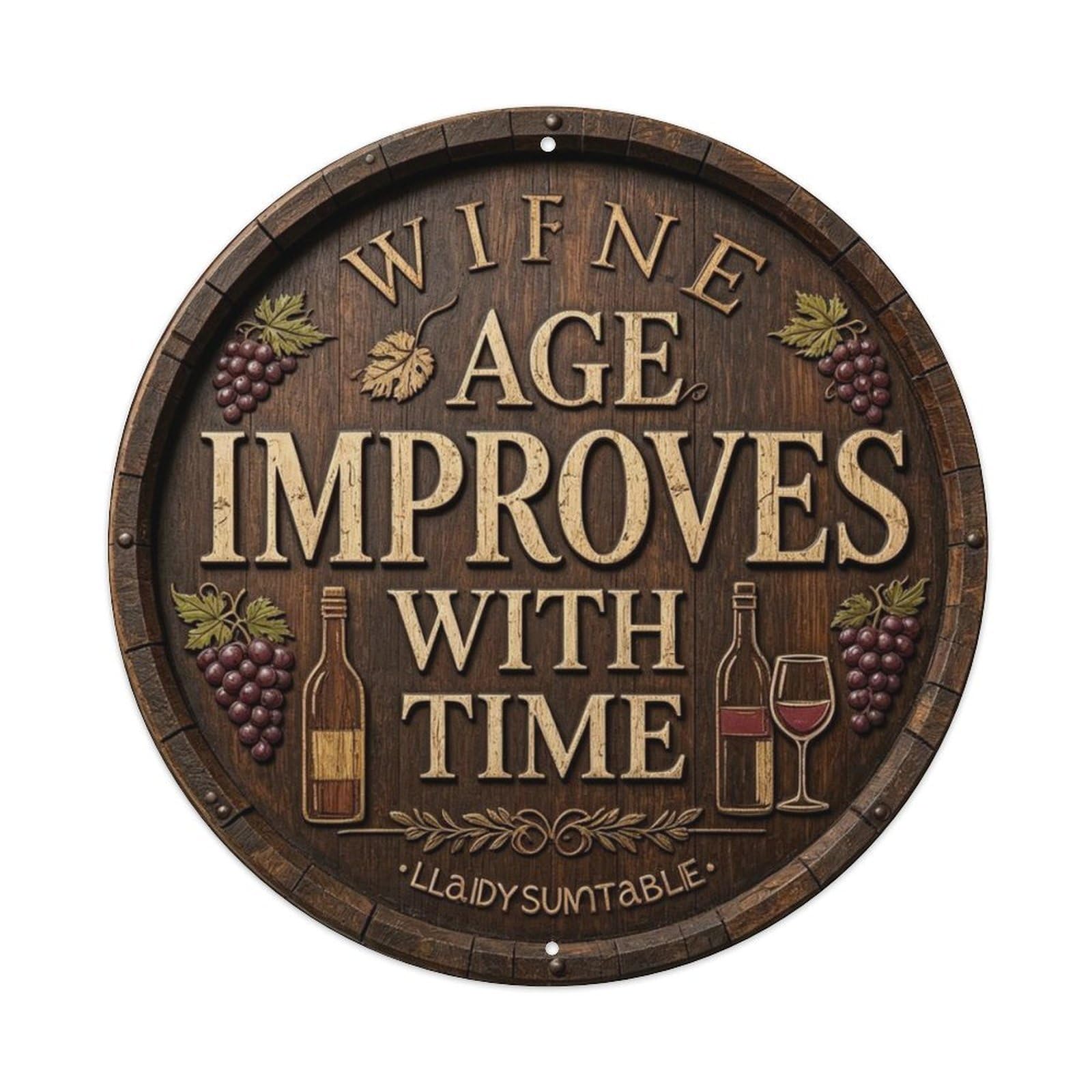 Wine Cellar Vintage Metal Tin Sign Plaque