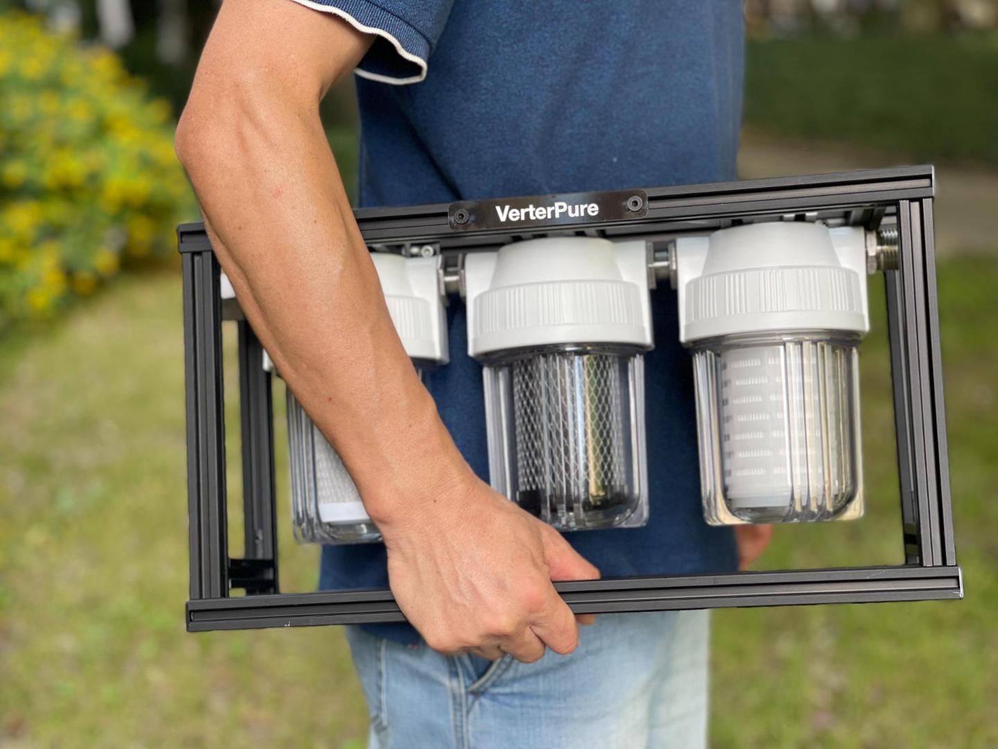 Image of S3 Mini External 3-Stage RV Water Filter System, Compact, 5 Inch Filters, Portable Clear