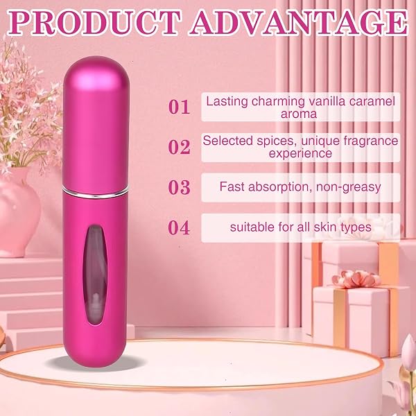 5 piezas 5ML Atomizador Perfume Recargable, Atomizador de Perfume, Mini Botella Rociadora Portátil, Perfume Miniatura Sin Fugas, Ideal para Viajar, Salidas, Citas y Uso Diario - 3