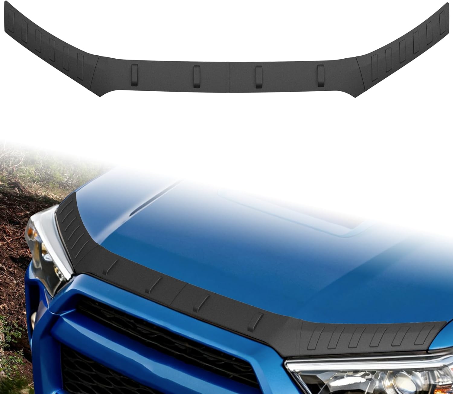 Hood Deflector Fit for Toyota 4Runner 2010-2023 2024 Accessories Bug Deflectors Offroad Hood Shield TPE Low Profile Hood Protector Fit for Toyota 4Runner 2024 2010-2022 2023 Accessory