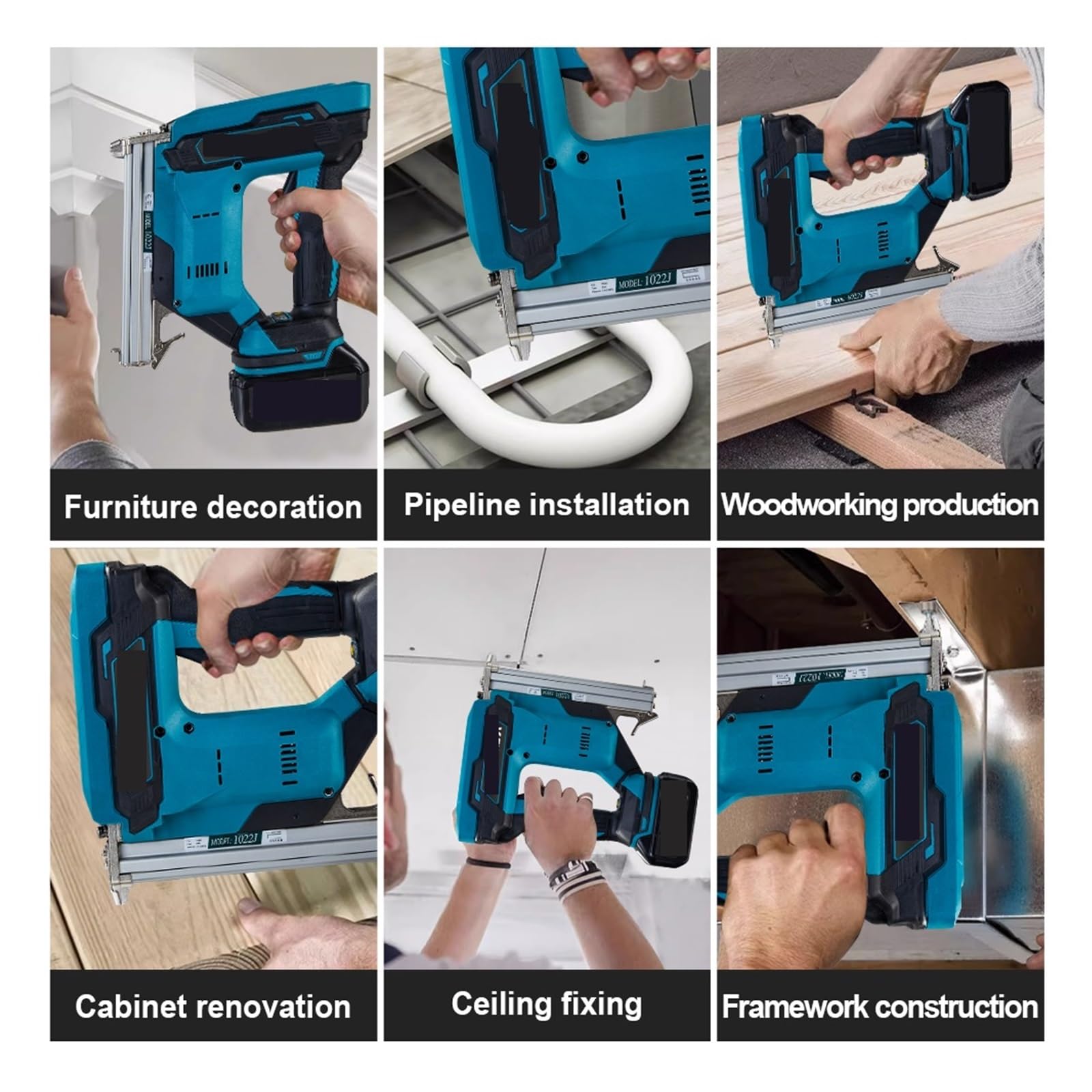 Senza Spazzole F30 Pistola Sparachiodi Elettrica Cucitrice Chiodatrice Lavorazione del Legno Compatibile con Batteria 18V