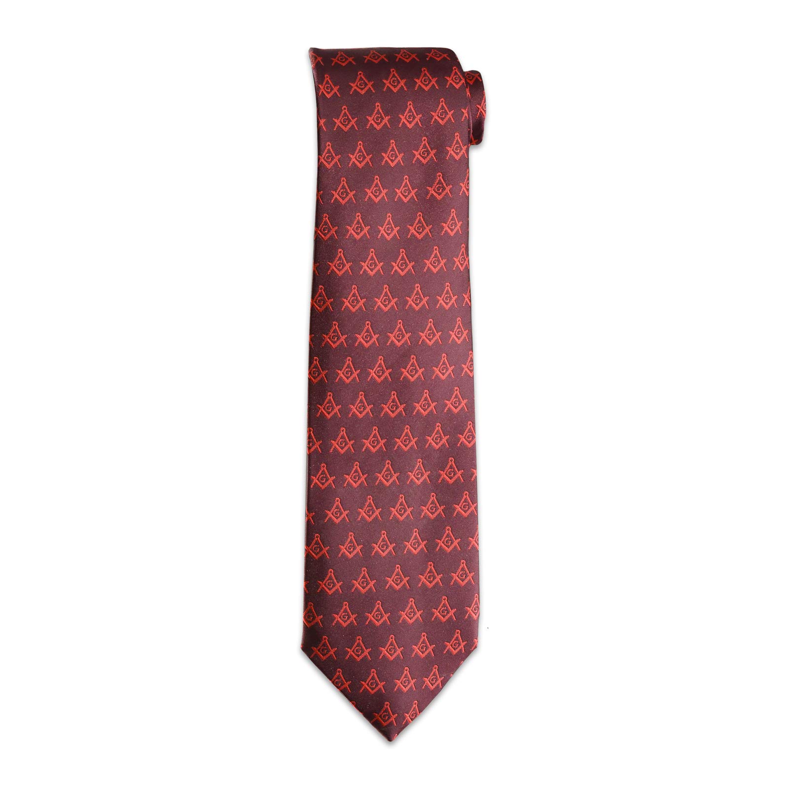 The Masonic ExchangeRed Square & Compass Neck Tie - [Red]