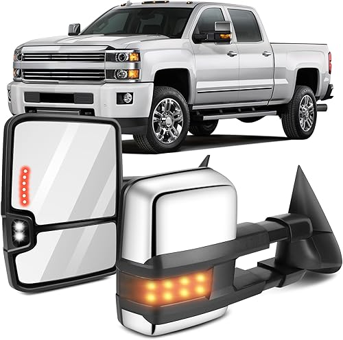 Vista 80 de OCPTY Espejos de remolque para Gmc C2500 1988-2000 para GM 1988-2000 para Chevy para Gmc 1988-2001 para Gmc C/K 1500/2500 Suburban/Yukon 1992-1999