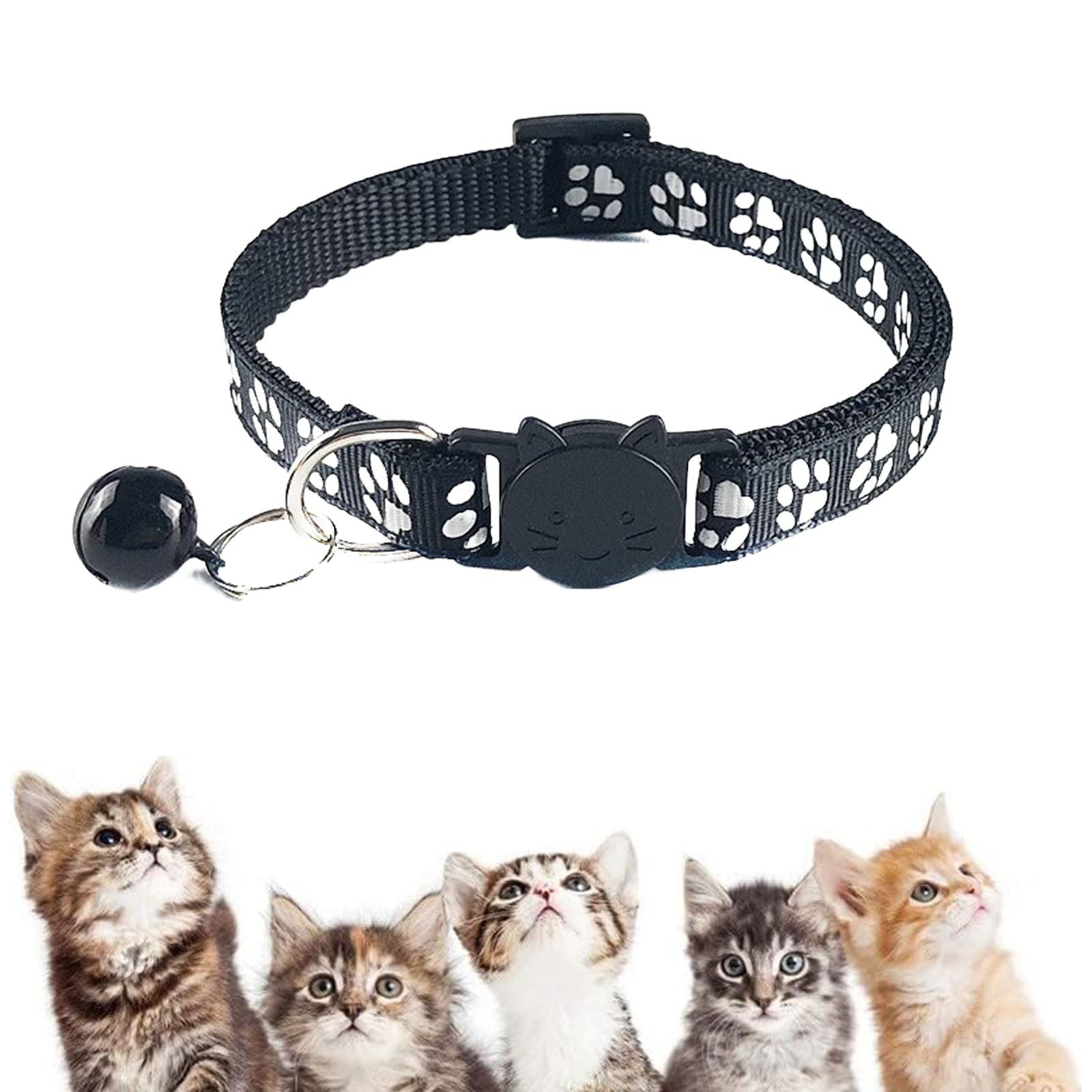 10 Katzenhalsbänder Mit Blumen & Glöckchen – Verstellbar, Sicherheitsschnalle, Für Kätzchen & Kleine Katzen