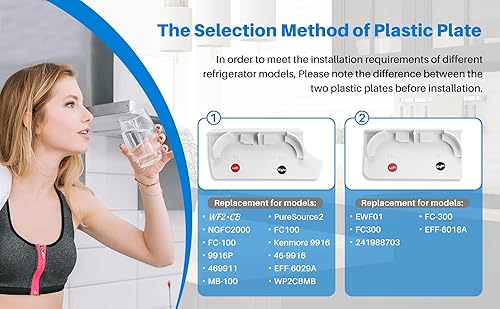 Miniatura 3 de ICEPURE Filtro de agua de repuesto para refrigerador WF2CB, PureSource2, EWF01, FC100, NGFC 2000, Kenmore 9916, 469916, 469911, EWF2CBPA,