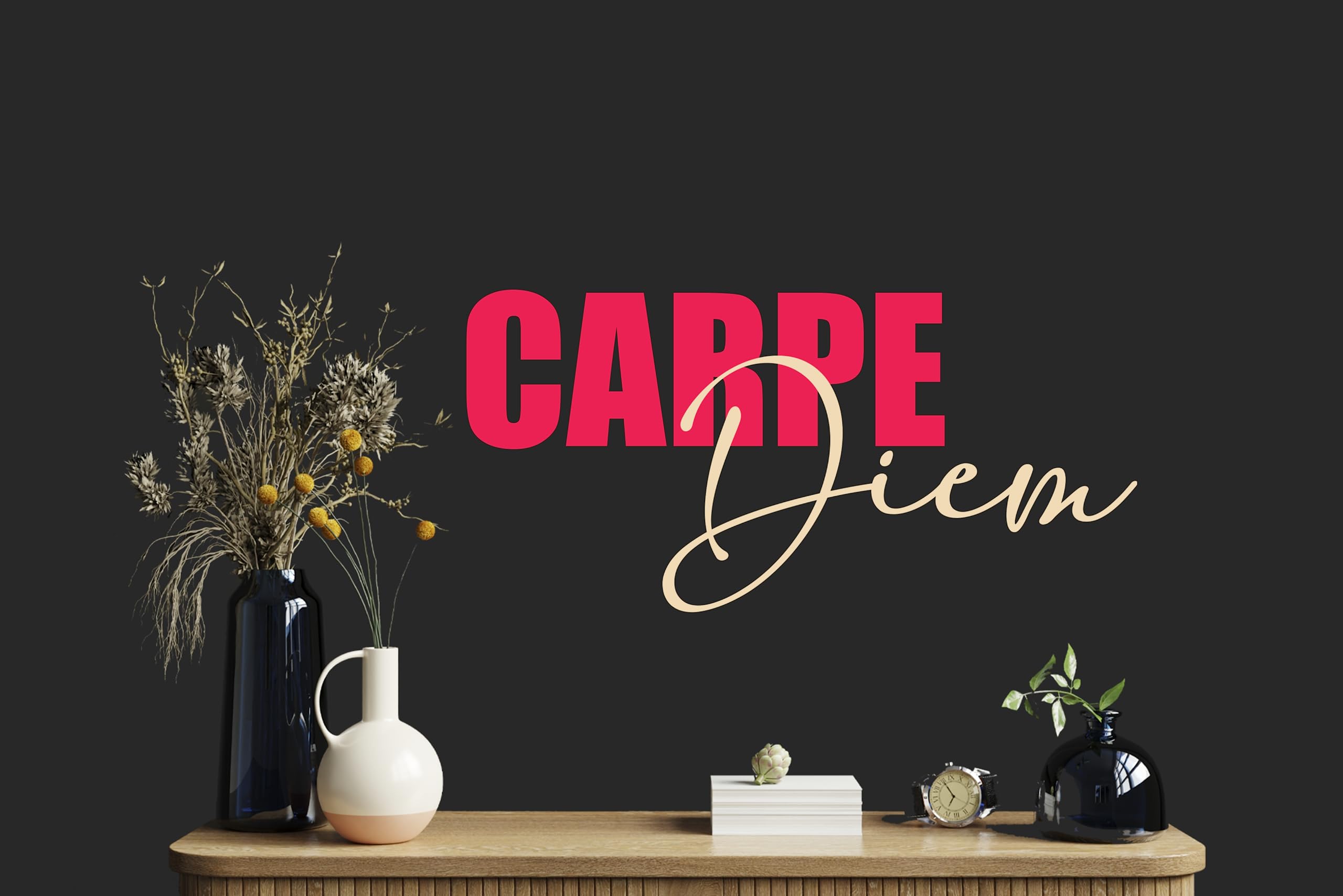 Carpe Diem Sign Wall Decal | Vinyl Sticker for Home Decor Art