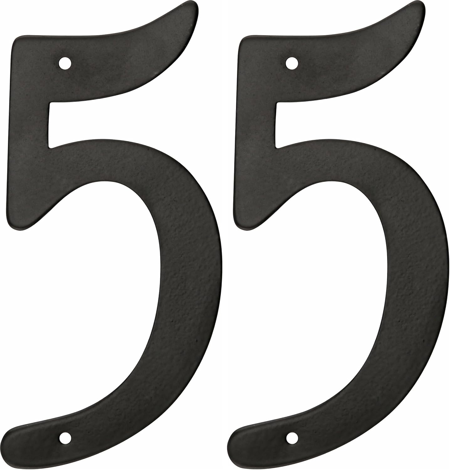 HIllman 841626 4-Inch Nail-On Black Die Cast Aluminum, House Number 5