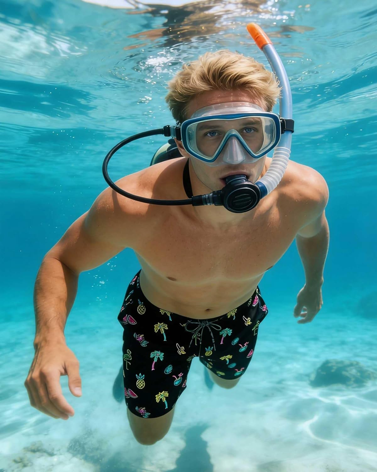 Cozople Mens Swimming Trunks with Compression Liner Swim Shorts 7 inch Quick Dry Bathing Suit Anti Chafe Boardshorts