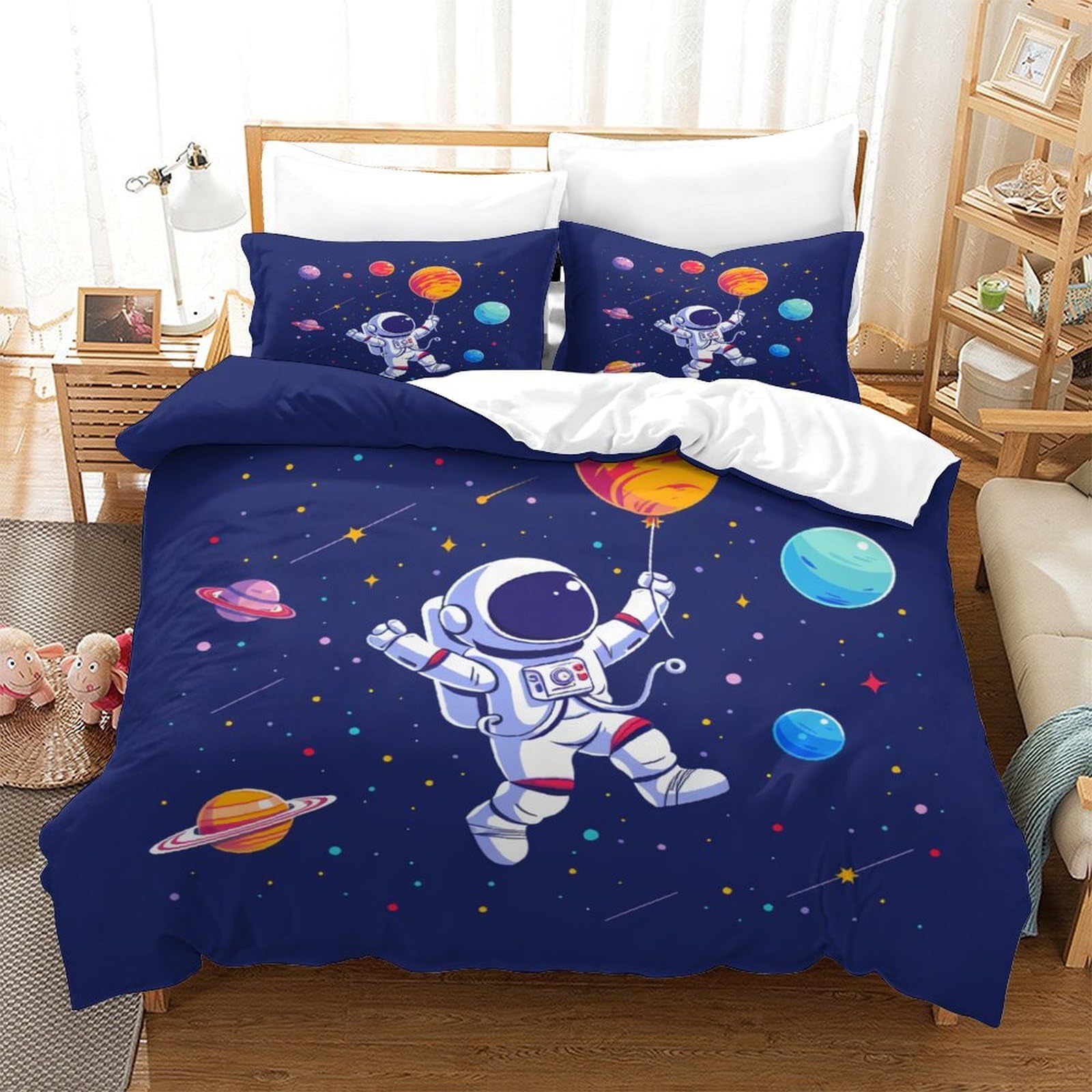 Parure de lit univers spatial pour créer une chambre d'enfant cocooning et étoilée