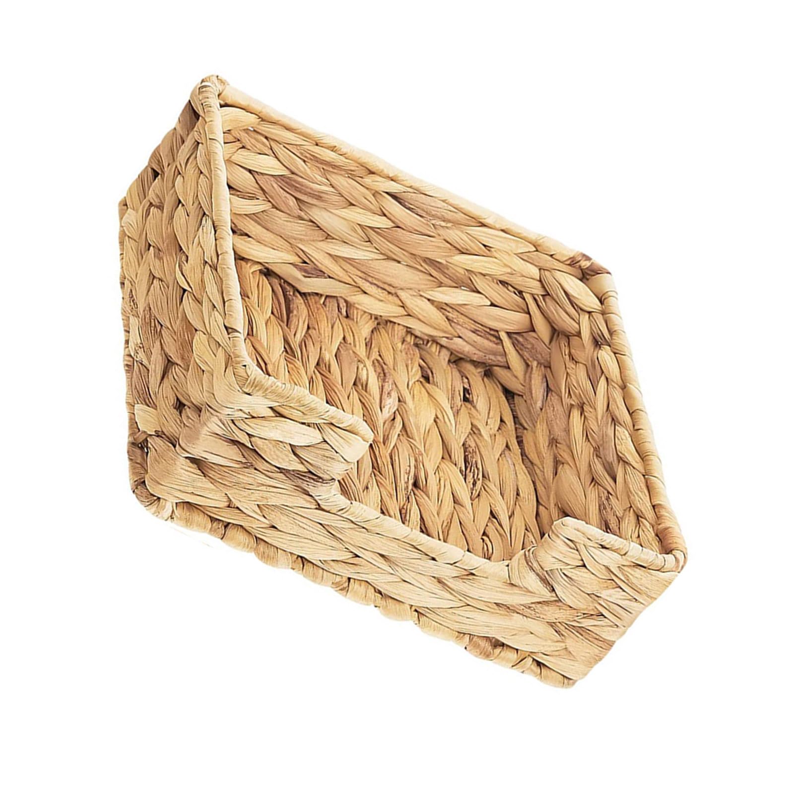 Xjdzineq Handwoven Natural Water Hyacinth Napkin Basket Organizers User Friendly Storage for Kitchen Bathroom Living Room Decorative Wicker Napkin Tray