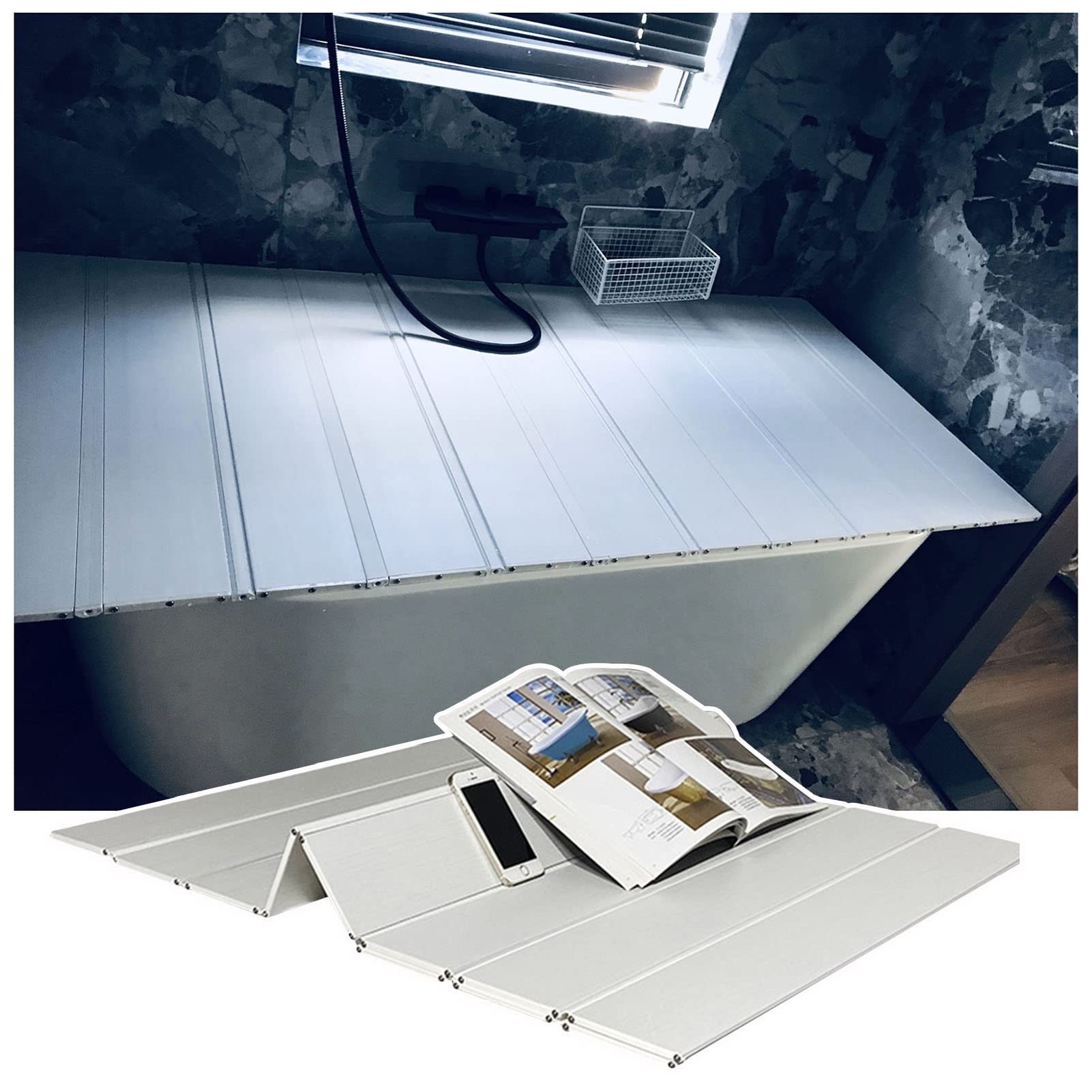Tapa de baño de PVC plegable para transformar su bañera en un spa térmico en casa