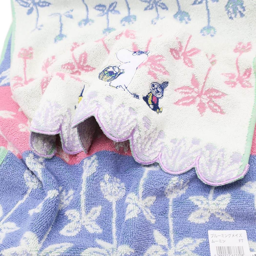 Amazon｜丸眞 フェイスタオル MOOMIN ムーミン 34×80cm ブルーミング 