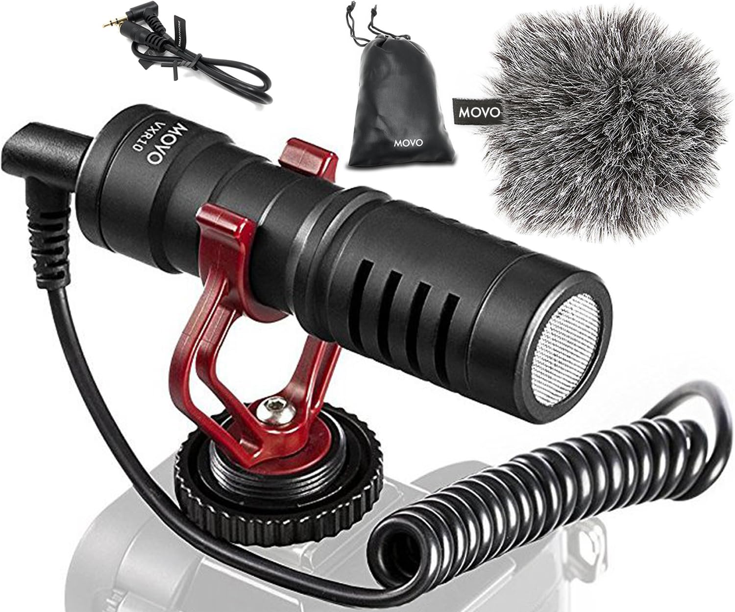 VXR10 Universal Shotgun Mic for Camera - Camera Microphone for DSLR, iPhone and Android Smartphones - Compatible with Canon EOS, Nikon, and Sony Cameras - Rycote Shock Mount, Windscreen
