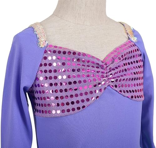 Miniatura 5 de Dressy Daisy Disfraz de sirena de princesa para niñas, disfraz de Halloween, talla 3-12