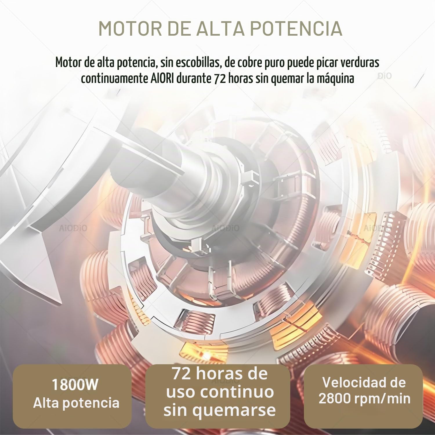 Procesador de alimento para Aves, Picador eléctrico de Verduras, Corte rápido de 3500 RPM, Rendimiento de 50 a 200 kg/h, con 4 Cuchillas, para una alimentación Animal eficiente. 220V-1800W