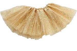 Baby Professional 3 Layers GOLD Sequin Tutu Tulle Skirt.
