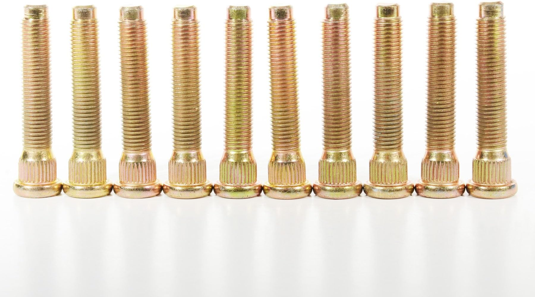 BRAND NEW Gold Pin Wheel Studs 10pcs 50mm LONG EXTENDED WHEEL STUD BOLT KIT m12x1.25x50 Fit Subaru Imprezza WRX STi K14.3 A01