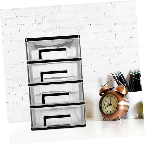 Miniatura 6 de Cabilock Caja de almacenamiento de plástico de 5 cajones, caja de almacenamiento de cosméticos, organizador de artículos de papelería para oficina