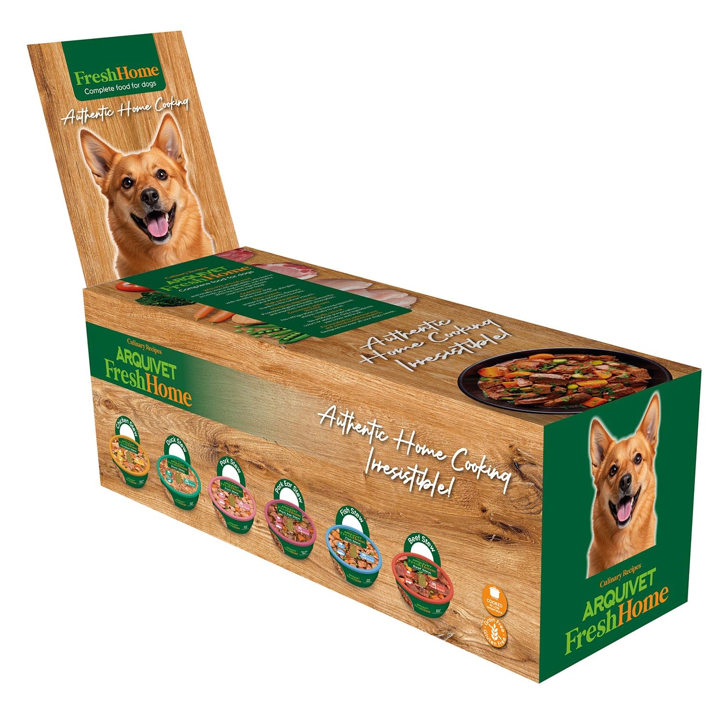 ARQUIVET PACK 9 sztuk - FreshHome - Gulasz wołowy - 280 g - Pełnoporcjowa mokra karma dla psów