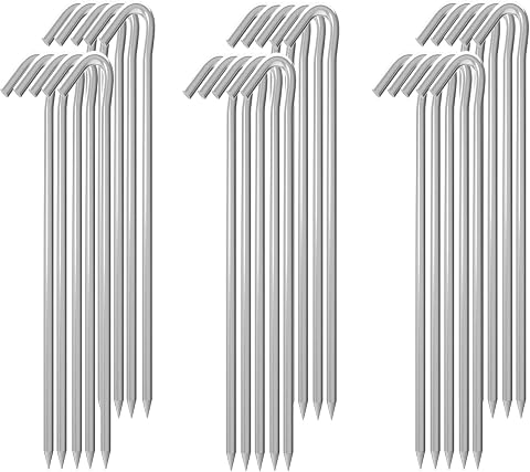 MySit 9" Tent Stakes, Metal Inflatable Stakes 30 Pack, He...