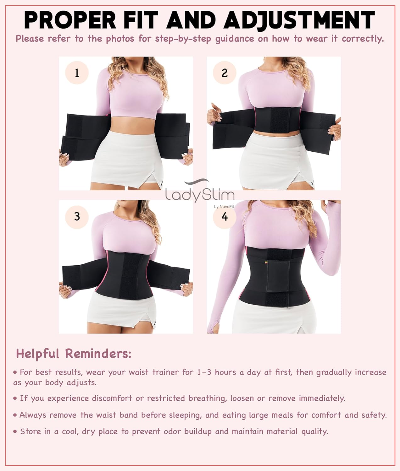 LadySlim REAL COLOMBIAN Waist Trainer Sweat Belt for Women & Men - Triple Wrap Waist Cincher - Tummy Control Body Shaper - Image 3