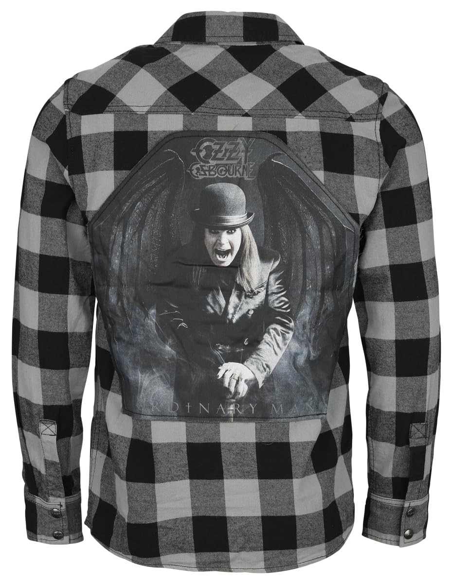 Ozzy Osbourne Check Shirt Männer Langarmhemd schwarz/grau XXL