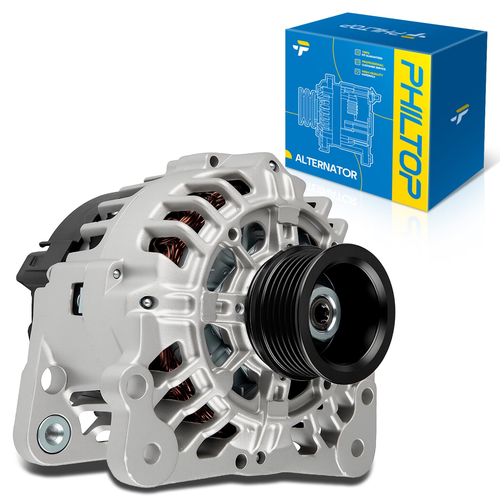 PHILTOP New Alternator Replacement for 2006-2010 Town Country 2006-2008 PACIFICA 2006-2010 CARAVAN/GRAND CARAVAN 2009-2011 WRANGLER V6 3.8L Replace 17949 SND0544 04748046AA-image-18