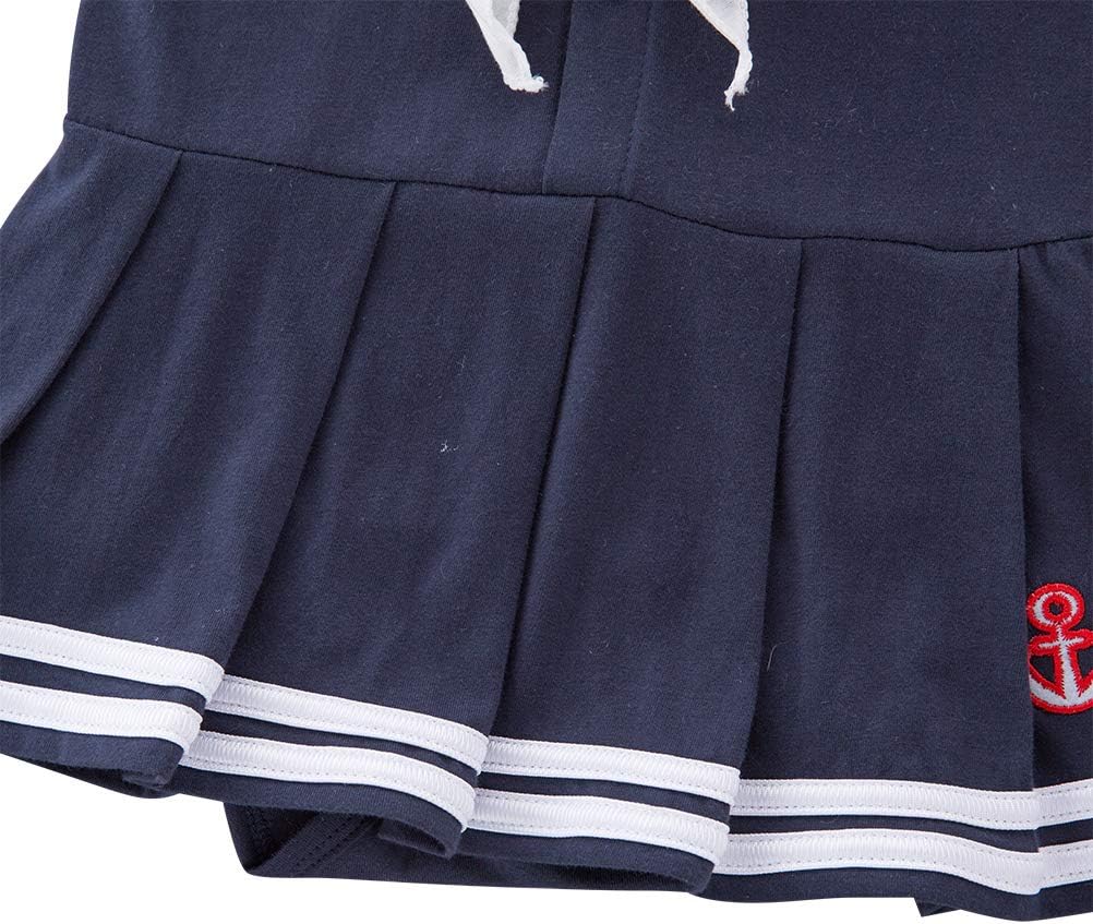 LXKIKMM Baby Girl Nautical Dress Sailor Suit Jumpsuit Romper - Image 4