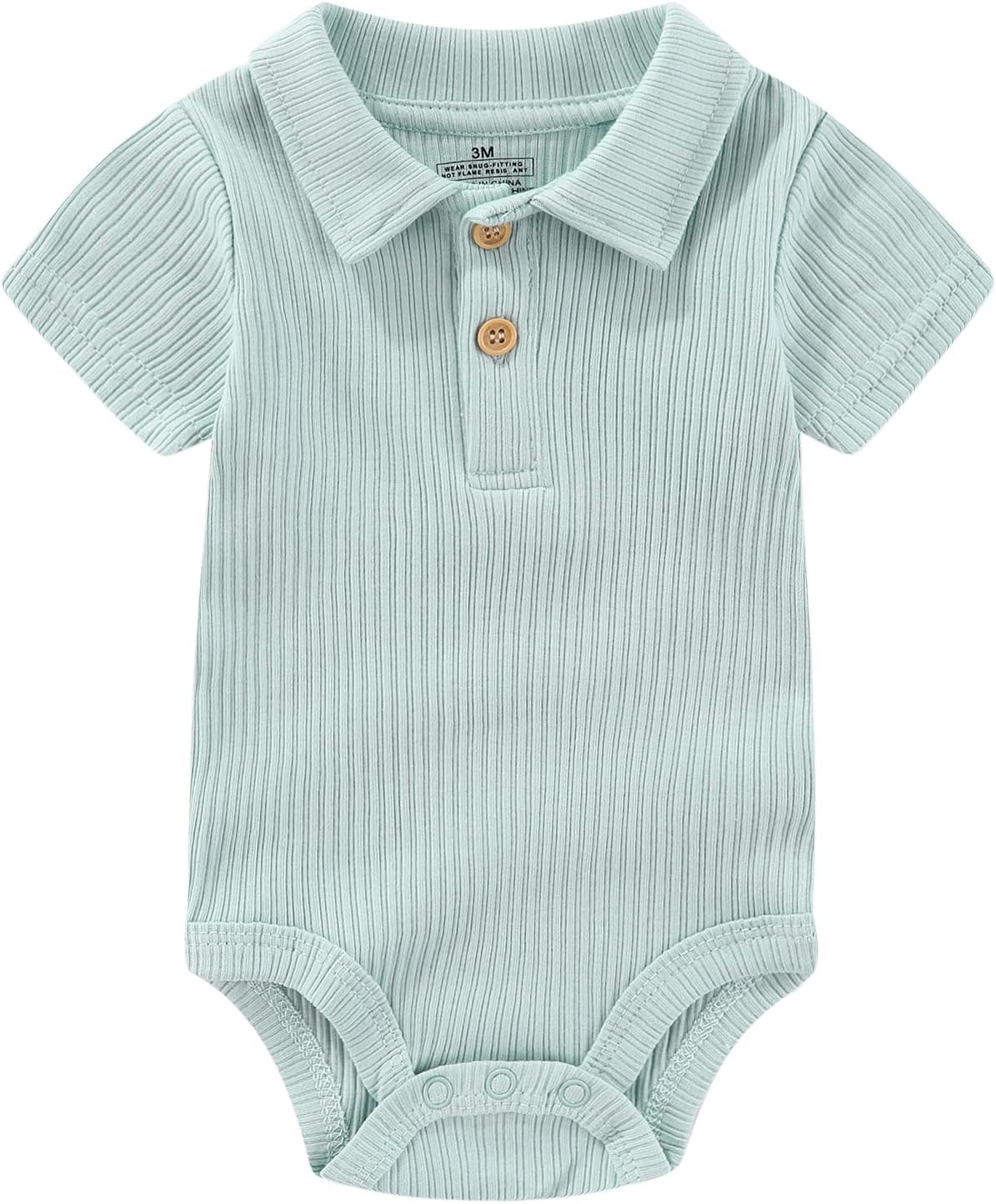 Baby Bodysuit and Pant Set Summer Ribbed Mix Match Infant Boy Girl Clothes Outfits - Image 3