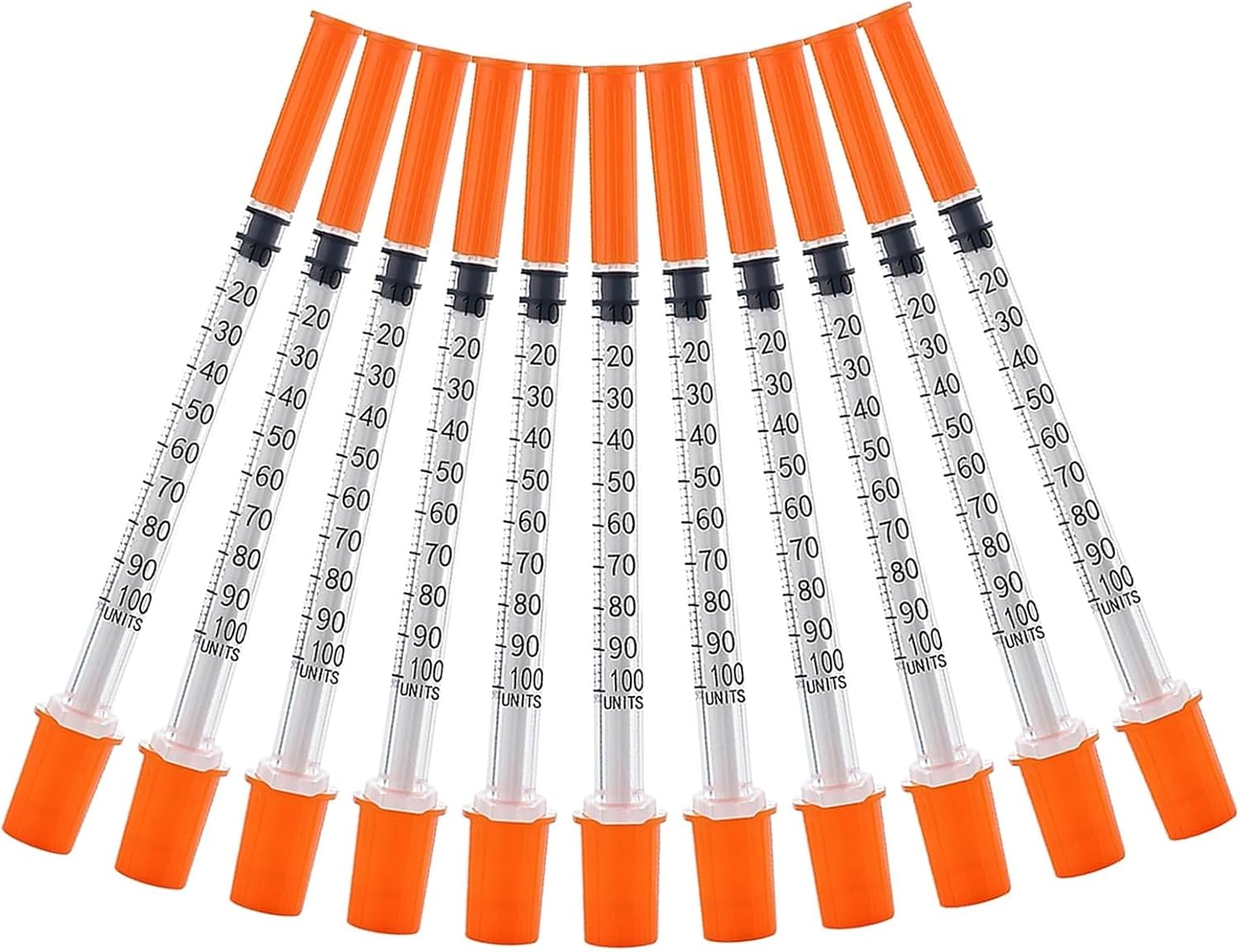 100Pack 1ml Syringe with 29G 1/2 in Needle, Scientific Laboratory Syringe, Disposable Individual Packaging(29G 1/2 in(13mm))