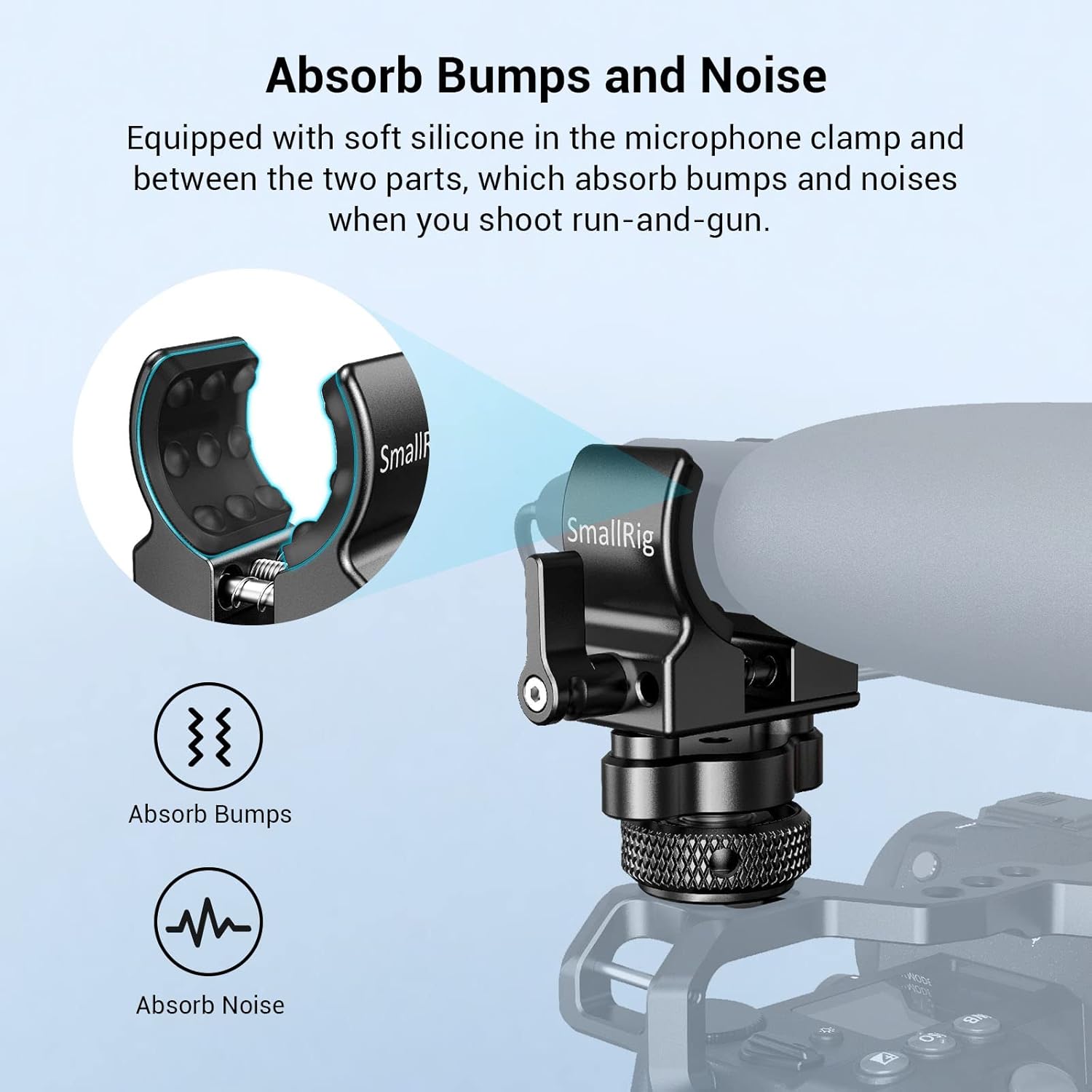 Bundle: SmallRig Shotgun Microphone Holder and SmallRig V Mount Battery Charger