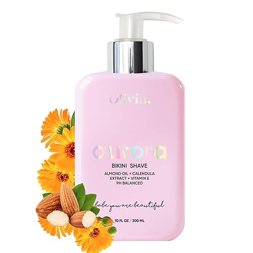 Olivia Beauty Crema de afeitar ultra suave para mujer, mantequilla de afeitado orgánica, crema de afeitar íntima para bikini y piernas, hidratante y