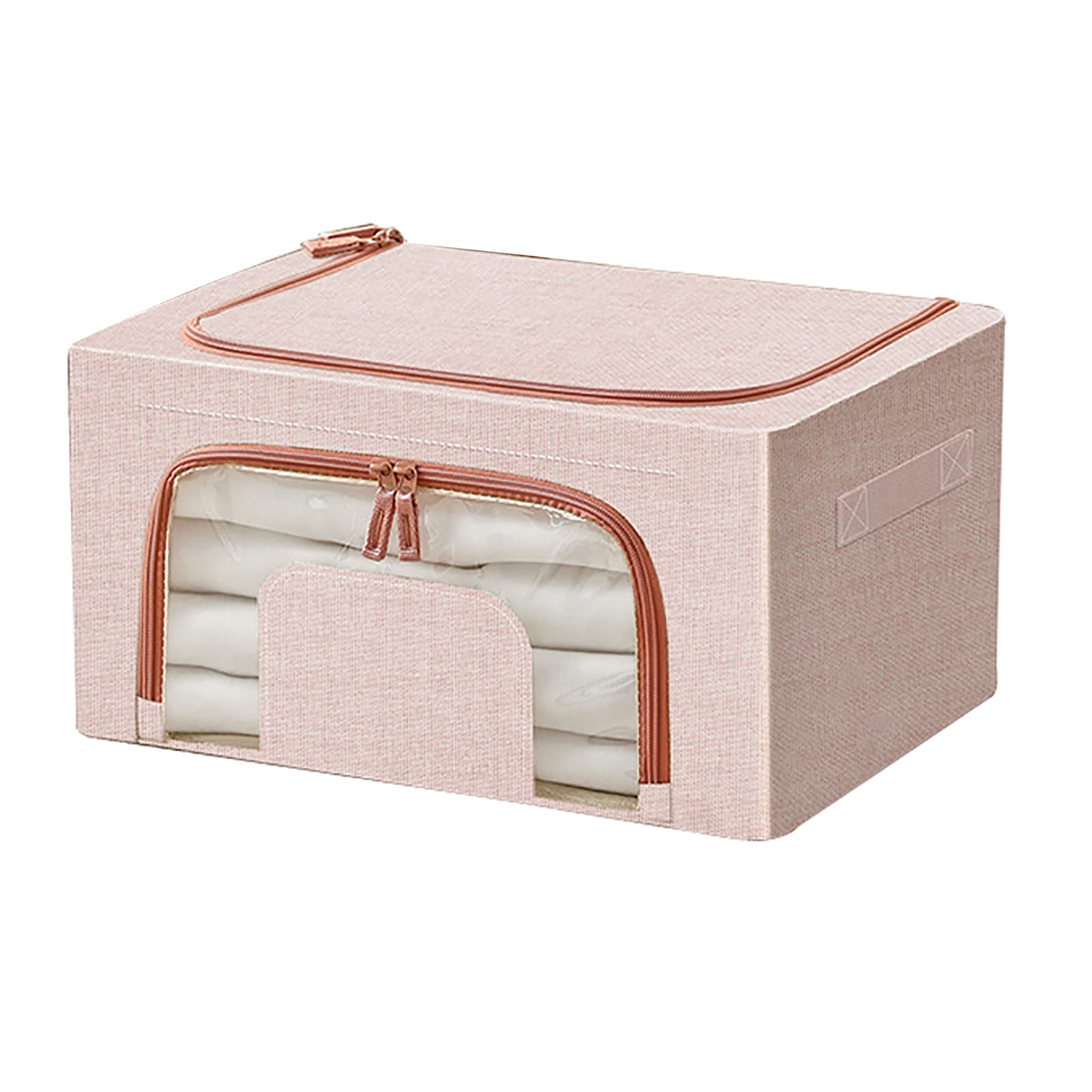 Bolsillo de almacenamiento de cama anti polvo para guardar edredones y ropa rosa
