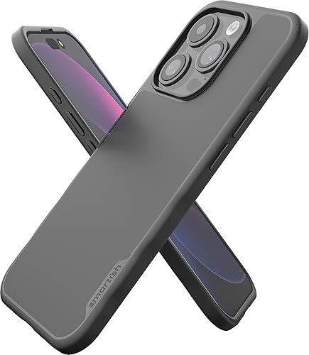 Smartish Funda magnética para iPhone 15 Pro, Gripmunk compatible con MagSafe ligera + protectora, funda de agarre delgadafina con forro de