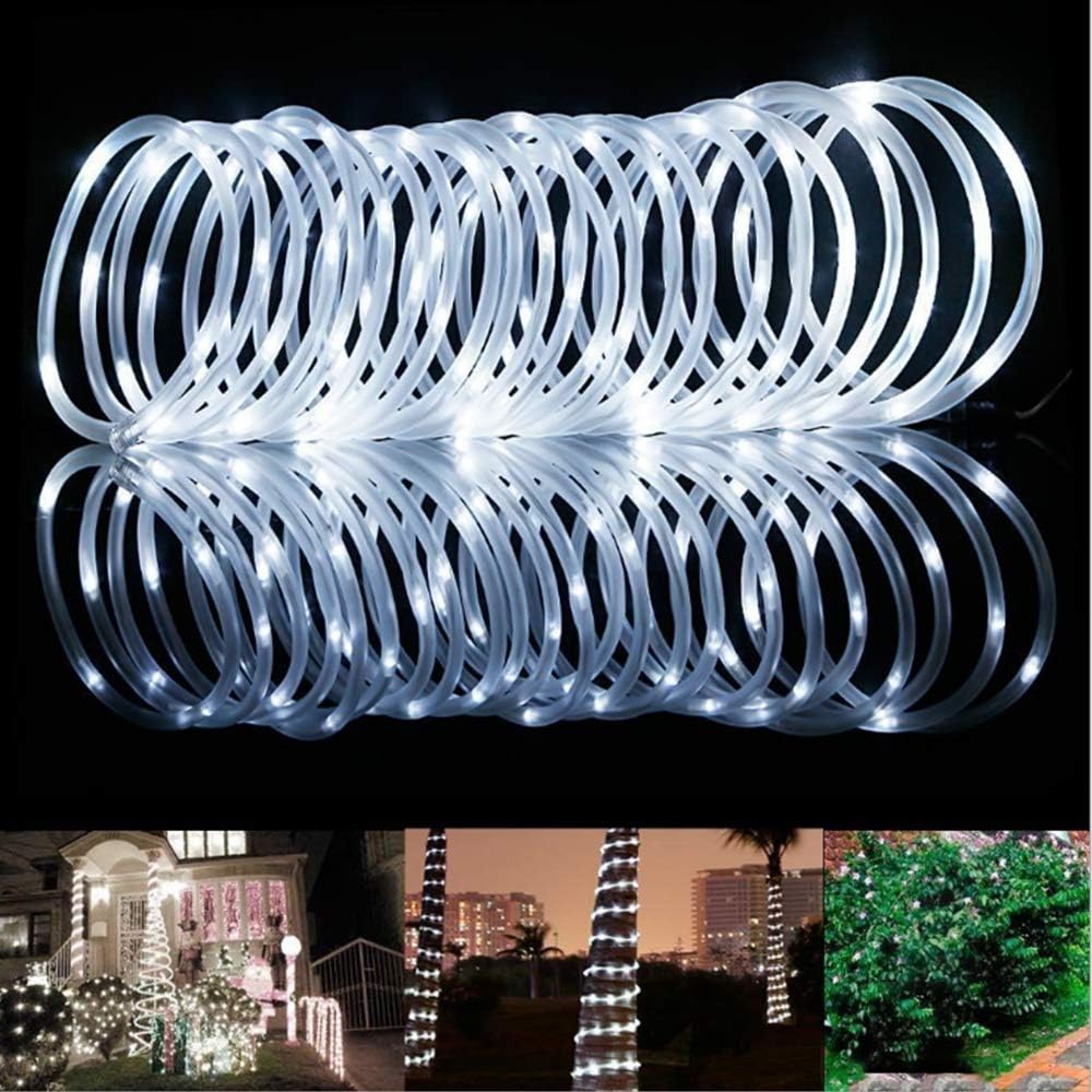 AVEKI Guirnalda de Luces LED, 33 Pies, 100 Luces Con Pilas, Control Remoto y 8 Modos, Impermeables Para Decoración de Interiores y Exteriores, Jardín, Boda