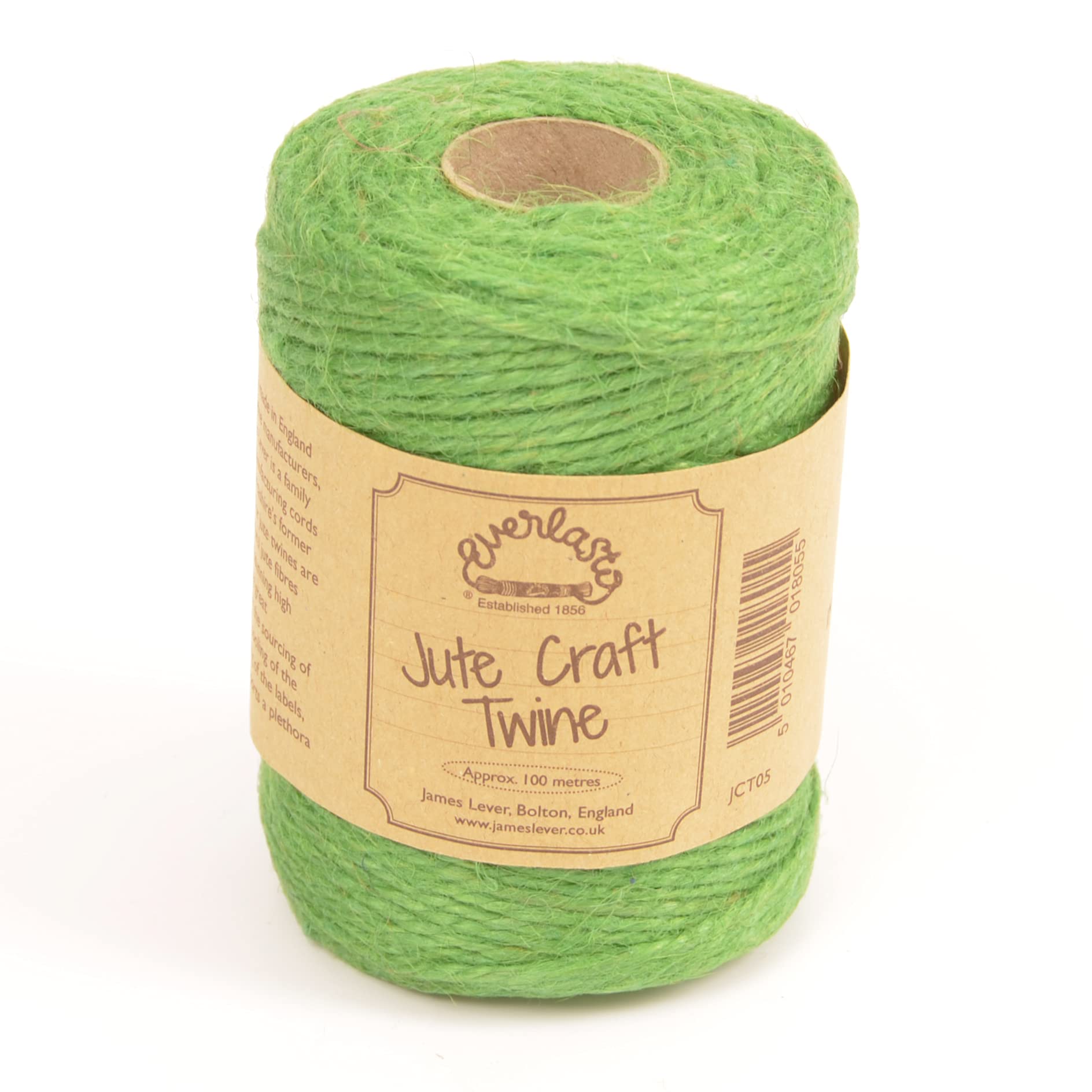 Everlasto Lawn Green Natural Coloured Jute Craft Twine 100M Spools (Lawn Green)